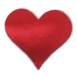 Spiegelglanz-Herz 4cm rot